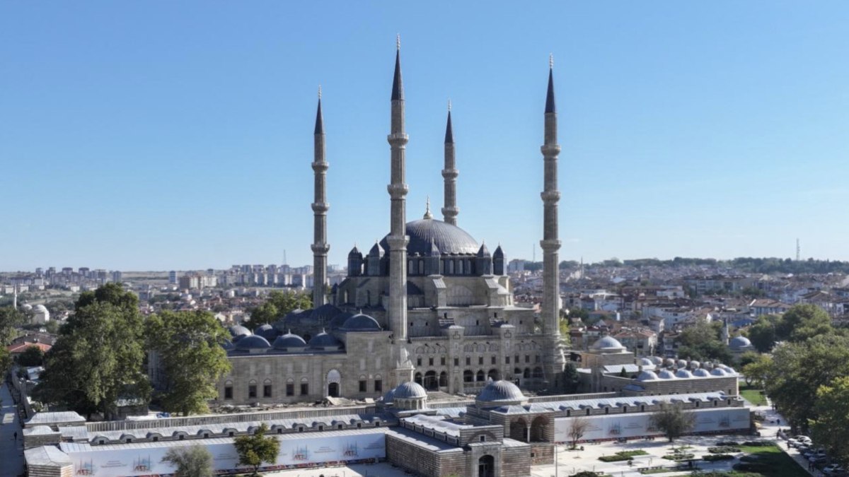 Selimiye Camii restorasyonunda ‘ince işçilik’ çalışmaları yapılıyor